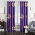 lakers purple font logo hexagon window curtain 0