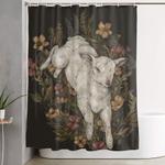 lamb shower curtain 0