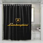 lamborghini logo carbon shower curtains 0
