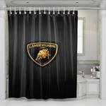 lamborghini metal logo shower curtains 0