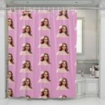 lana del rey pink shower curtains 0