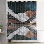 landscape mountains shower curtain 0