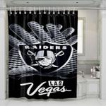 las vegas raiders gloves shower curtains 0