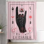 le diable or the devil tarot shower curtain 0