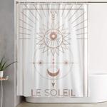 le soleil or the sun tarot white edition shower curtain 0