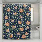 leaf and orange cats pretty shower curtains 0