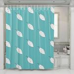 leaf in winter white color shower curtains 0