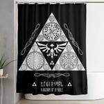 legend of zelda kingdom of hyrule crest letterpress vector art shower curtain 0