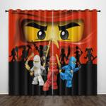 lego ninjago curtains pattern blackout window drapes 0