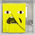 lemongrab flat face adventure time shower curtains 0