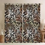 leopard skin pattern blackout curtain leopard curtain home decoration family gift idea blackout window curtains 100 polyester 41 7 107 9 0