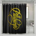lettering pittsburgh team shower curtains 0
