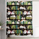 library cats shower curtain 0