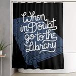 library shower curtain 0