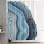 light blue agate shower curtain 0