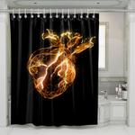 light flater altered carbon icon shower curtains 0