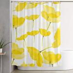 light yellow poppies spring summer mood decor buyart shower curtain 0