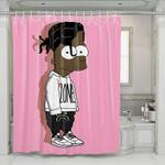 lil simpsons rap streetwear shower curtains 0