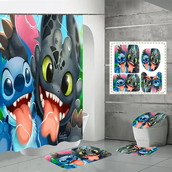 Lilo Stitch Funny Bathroom Sets, Shower Curtain Sets Bathroom Decor Gift For Friends