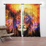 lion galaxy blackout curtains lion home decoration window decor blackout window curtains 100 polyester 41 7 107 9 0