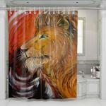 lion painting shower curtains 0