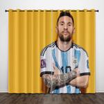 lionel messi curtains pattern blackout window drapes 0