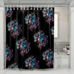 lions mecha black robot shower curtains 0