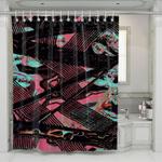 liquid abstract aesthetic holographic shower curtains 0