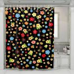 little beautiful flower in the dark shower curtains 0