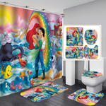 little mermaid funny cartoon movies bathroom sets shower curtain sets 0