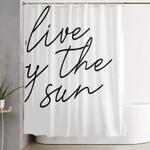 live by the sun love by the moon 1 of 2 shower curtain 0