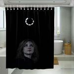 load sign girl of black mirror shower curtains 0