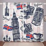 lodon traveling season windwo curtain england flag king loyal tourist blackout window curtains 100 polyester 41 7 107 9 0