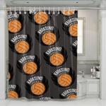 logo karasuno volley ball team shower curtains 0