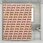 logo thrasher pattern shower curtains 0