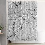 london white map shower curtain 0