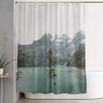 lone switzerland tree landscape photography shower curtain 0