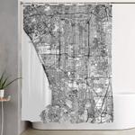 los angeles white map shower curtain 0