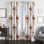 love dog cute window curtains 0