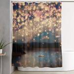 love wish lanterns shower curtain 0