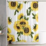 lovely sunflower shower curtain 0