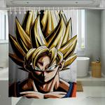 low light dragon ball z goku shower curtains 0