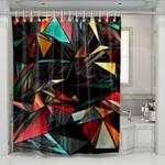 low poly object refraction material shower curtains 0