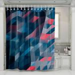 low poly wave object shower curtains 0