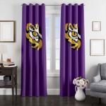 lsu tiger purple eyes football window curtain 0