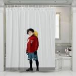 luffy hypebeast streetwear style shower curtains 0