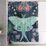 luna moth shower curtain 0