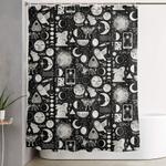 lunar pattern eclipse shower curtain 0