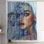 lunar pollen shower curtain 0