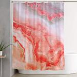 luxury living coral agate marble geode gem shower curtain 0